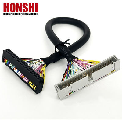 UL20276 সার্টিফাইড 40P Shielded Ribbon Cable PLC Connection IDC to Box Header Flat Cable