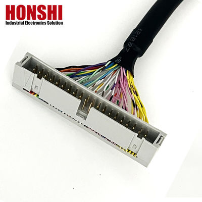 UL20276 সার্টিফাইড 40P Shielded Ribbon Cable PLC Connection IDC to Box Header Flat Cable