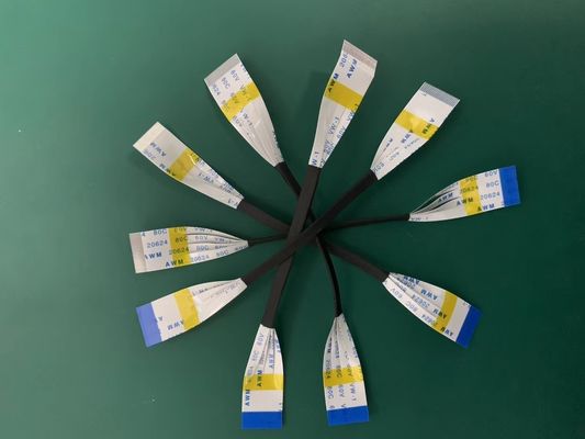 OEM ODM ফ্ল্যাট এফএফসি রিবন ক্যাবল কাস্টম Awm 20706 6 / 50 পিন এফপিসি এফএফসি ক্যাবল