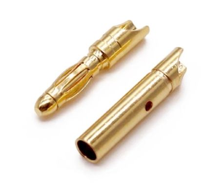 কাস্টমাইজড আকার 4mm পুরুষ ক্যাপাসিটার প্লাগ সংযোজক সঙ্গে স্বর্ণ এবং থ্রেডেড Shroud গ্যারান্টিযুক্ত