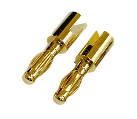 কাস্টমাইজড আকার 4mm পুরুষ ক্যাপাসিটার প্লাগ সংযোজক সঙ্গে স্বর্ণ এবং থ্রেডেড Shroud গ্যারান্টিযুক্ত