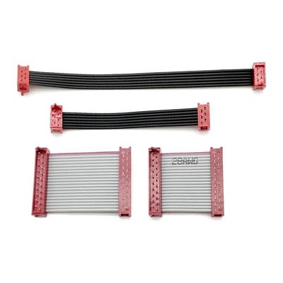 গ্রে পিভিসি ডি সাব ফ্ল্যাট ক্যাবল UL2651 28AWG মাইক্রো ম্যাচ ক্যাবল আইডিসি 1.27 মিমি পিচ