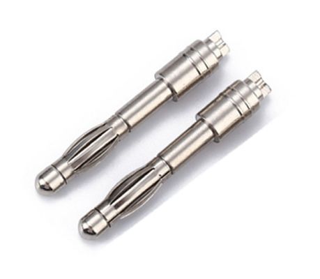 কাস্টমাইজড আকার 4mm পুরুষ ক্যাপাসিটার প্লাগ সংযোজক সঙ্গে স্বর্ণ এবং থ্রেডেড Shroud গ্যারান্টিযুক্ত