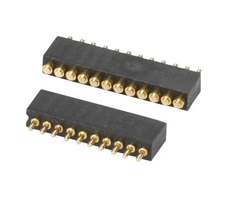 1.27mm H3.8mm পোগো পিন সংযোগকারী ব্রাস C6801 উপাদান 12 পিন সংযোগকারী স্পষ্টতা সঙ্গে