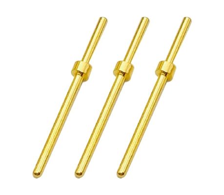 সংযোজক মেশিন পিন 2.0x18.5mm গোল্ড প্লাস্টিক টার্মিনাল পিন ব্রাস যোগাযোগ পয়েন্ট পিন