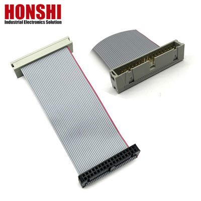 34 পিন ফ্ল্যাট ক্যাবল UL2651 28awg 2.54 মিমি রিবন ক্যাবল আইডিসি সকেট টু বক্স হেডার
