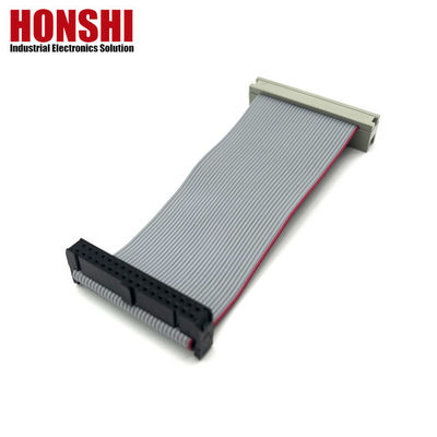 34 পিন ফ্ল্যাট ক্যাবল UL2651 28awg 2.54 মিমি রিবন ক্যাবল আইডিসি সকেট টু বক্স হেডার