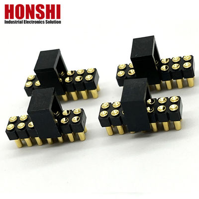 2.54 মিমি উচ্চ বর্তমান পোগো পিন সংযোজক মহিলা 2x7P গোল্ড প্লাস্টিক H2.5 SMT টাইপ জন্য PCB