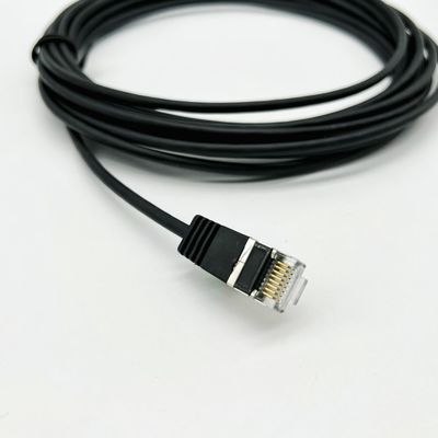 কাস্টম কালো ছাঁচযুক্ত ক্যাবল সমাবেশ RJ45 Cat7 ইথারনেট প্যাচ ক্যাবল 8P8C সংযোগকারী ক্যাবল