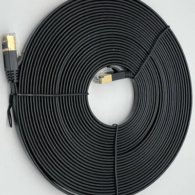 কাস্টম কালো ছাঁচযুক্ত ক্যাবল সমাবেশ RJ45 Cat7 ইথারনেট প্যাচ ক্যাবল 8P8C সংযোগকারী ক্যাবল