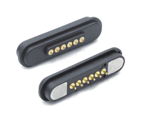 DC12V চৌম্বকীয় পোগো পিন জলরোধী ডান কোণ ডুব বসন্ত লোড সংযোগকারী