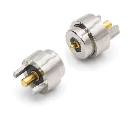 DC12V চৌম্বকীয় পোগো পিন জলরোধী ডান কোণ ডুব বসন্ত লোড সংযোগকারী