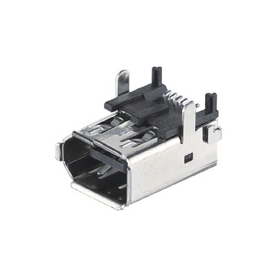 SM-6P পুরুষ CN3 সার্ভার I / O সংযোগকারী IEEE 1394 মহিলা সংযোগকারী সোল্ডার প্রকার