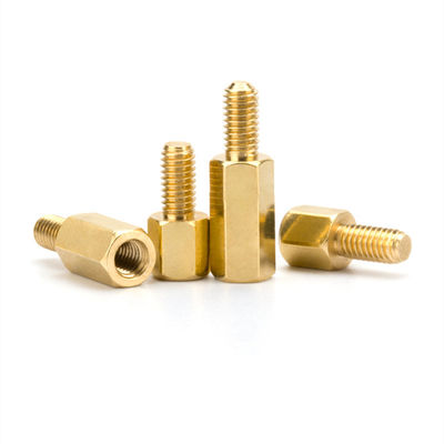 মেট্রিক থ্রেড অভ্যন্তরীণ বহিরাগত knurled স্ট্যান্ডঅফ কাস্টমাইজড সঙ্গে পুরুষ ব্রাস স্পেসার studs