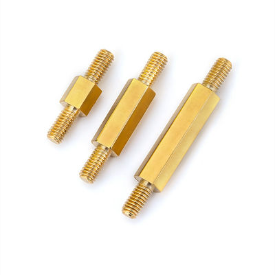 মেট্রিক থ্রেড অভ্যন্তরীণ বহিরাগত knurled স্ট্যান্ডঅফ কাস্টমাইজড সঙ্গে পুরুষ ব্রাস স্পেসার studs