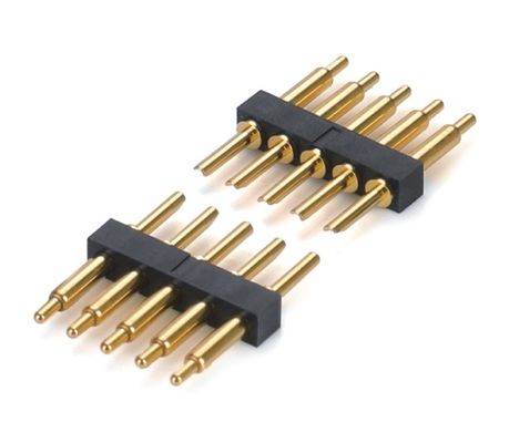2.5mm পিচ ব্রাস C6801 3 পিন এসএমটি টাইপ পুরুষ হেডার পোগো পিন সংযোগকারী কালো প্লাস্টিক
