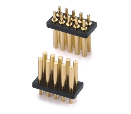 2.5mm পিচ ব্রাস C6801 3 পিন এসএমটি টাইপ পুরুষ হেডার পোগো পিন সংযোগকারী কালো প্লাস্টিক