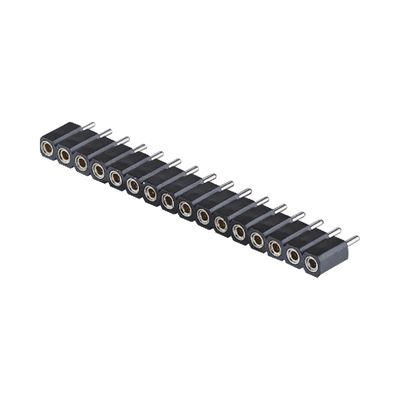 পিসিবি সংযোগকারী মেশিনযুক্ত মহিলা হেডার 2.54mm H7.0mm ডান কোণ ডাবল সারি 2-80Pin