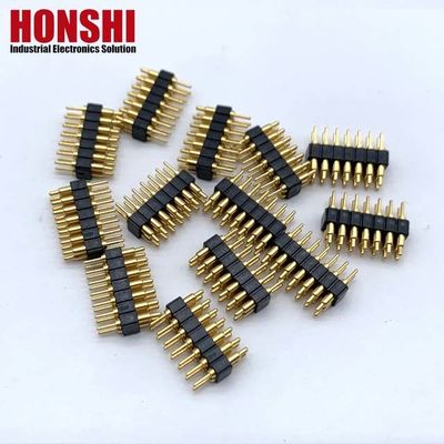 2.54mm H2.5 2x7Pin পোগো পিন সংযোগকারী ব্রাস স্প্রিং লোড ইলেকট্রনিক স্ট্রেইট ডিপ PCB