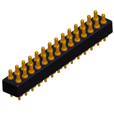 2.54mm H2.5 2x7Pin পোগো পিন সংযোগকারী ব্রাস স্প্রিং লোড ইলেকট্রনিক স্ট্রেইট ডিপ PCB