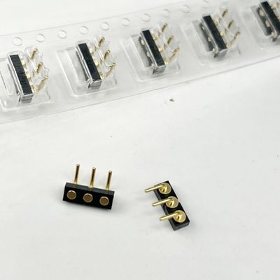 3p 2.54mm স্প্রিং লোড মহিলা বল প্লঞ্জার চৌম্বকীয় পোগো পিন সংযোগকারী