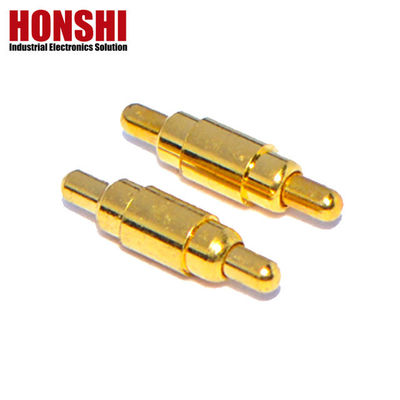 ডাবল হেড ব্রাস পোগো পিন দৈর্ঘ্য 6.5mm ডাবল শেষ স্প্রিং লোড পোগো পিন