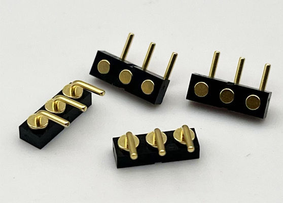 3p 2.54mm স্প্রিং লোড মহিলা বল প্লঞ্জার চৌম্বকীয় পোগো পিন সংযোগকারী