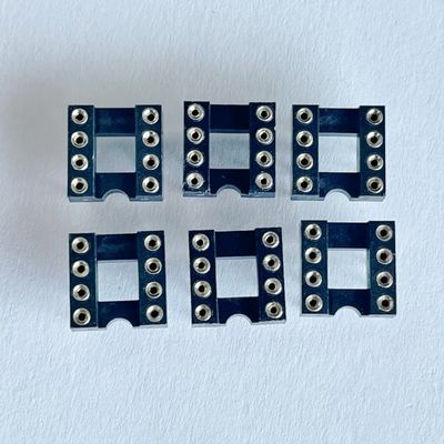 2.54mm 8 Pin IC Socket Connector Female Straight Pin Header PBT Insulation Material কালো