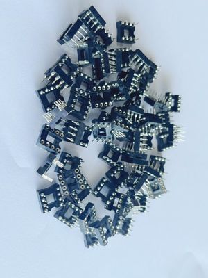 2.54mm 8 Pin IC Socket Connector Female Straight Pin Header PBT Insulation Material কালো