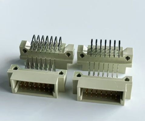 2.54mm Din 41612 সংযোগকারী 21 অবস্থান ডান কোণ পুরুষ 3x7 পিন ইউরোকার্ড সংযোগকারী