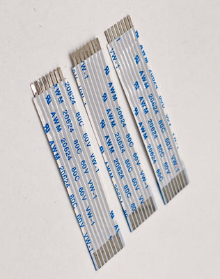 UL20624 1.25mm 8Pin FFC রিবন ক্যাবল 80C 60V 100mm রিবন নমনীয় ফ্ল্যাট ক্যাবল
