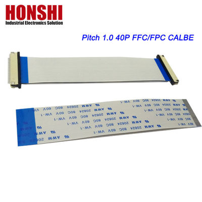 ফ্ল্যাট ফ্লেক্সিবল ক্যাবল ওয়্যারিং হার্ন 0.5MM পিচ 4P-68P বিপরীত 60/100/150/200MM FFC ক্যাবল