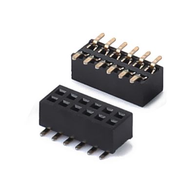 1.0 মহিলা হেডার ডিপ ডাবল সারি সোজা PA6T কালো 2pin-100pin বোর্ড থেকে বোর্ড সংযোগকারী