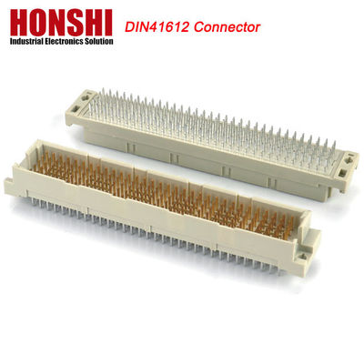 DIN 41612 চার সারি ইনলাইন 128 পিন DIN41612 সংযোগকারী ব্রাস PCB বর্তমান অ্যাপ্লিকেশন