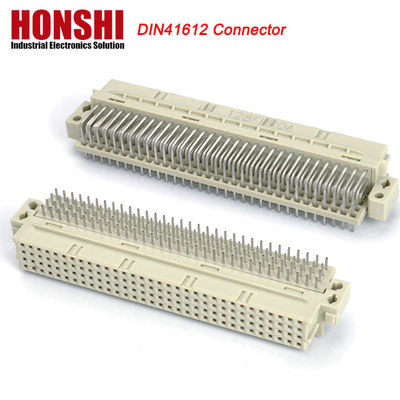 DIN 41612 চার সারি ইনলাইন 128 পিন DIN41612 সংযোগকারী ব্রাস PCB বর্তমান অ্যাপ্লিকেশন