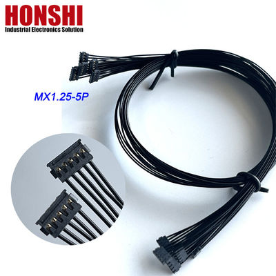 ডাবল শেষ 5P MX1.2 ব্যাটারি ক্যাবল MOLEX 78172 টার্মিনাল ওয়্যার হারনেস সমাবেশ কালো