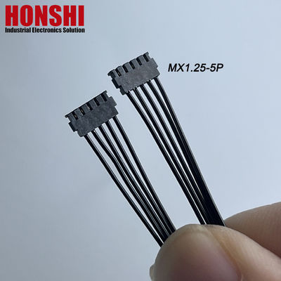 ডাবল শেষ 5P MX1.2 ব্যাটারি ক্যাবল MOLEX 78172 টার্মিনাল ওয়্যার হারনেস সমাবেশ কালো