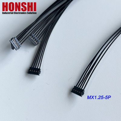ডাবল শেষ 5P MX1.2 ব্যাটারি ক্যাবল MOLEX 78172 টার্মিনাল ওয়্যার হারনেস সমাবেশ কালো