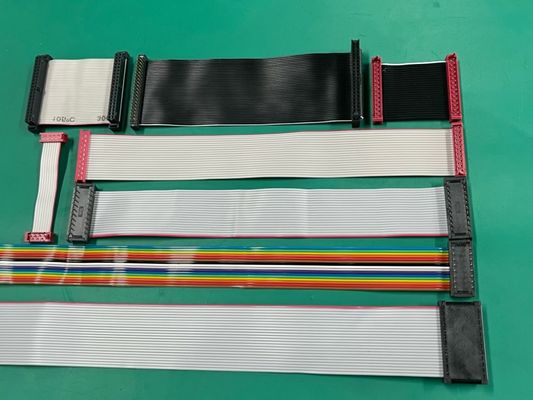 Ul 2561 28 Gauge 2.54 পিচ ডিপ ক্যাবল সমন্বয় Idc 20 পিন ফ্ল্যাট রিবন ক্যাবল তারের হারনেস