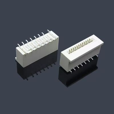 1.25mm FFC/FPC ক্যাবল Zif Socket Connector Side Contact With Lock 8 10 18 30 পিন ডান কোণ টাইপ