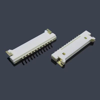 1.25mm FFC/FPC ক্যাবল Zif Socket Connector Side Contact With Lock 8 10 18 30 পিন ডান কোণ টাইপ