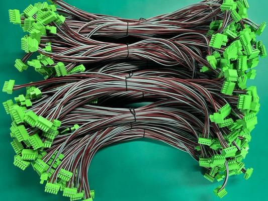 OEM তারের দৈর্ঘ্য শিল্প মেশিন 5.08mm টার্মিনাল ব্লক সবুজ তার এবং তারের জোতা অ্যাসেম্বলি 0.5M 1M 100% টেস্টিং পরিদর্শন
