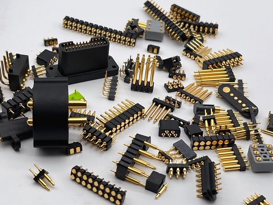 কাস্টমাইজড SMT SMD 2 4 5 6 8 10MM পিনস স্প্রিং লোডেড ম্যাগনেটিক পোগো কানেক্টর C6801 SUS304 স্প্রিং সহ