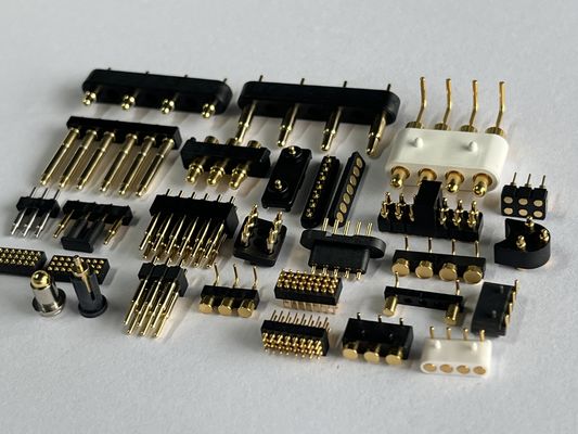 কাস্টমাইজড SMT SMD 2 4 5 6 8 10MM পিনস স্প্রিং লোডেড ম্যাগনেটিক পোগো কানেক্টর C6801 SUS304 স্প্রিং সহ