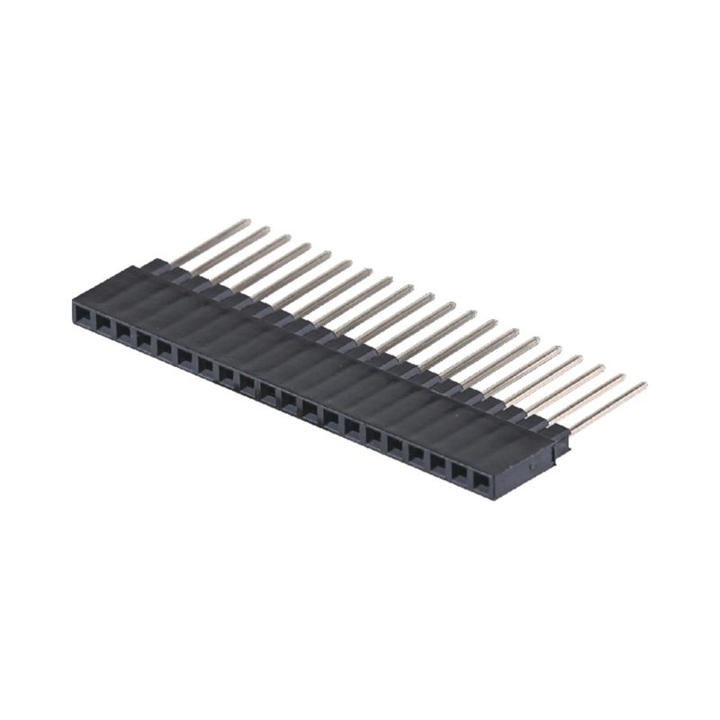 একক সারি 180 ডিগ্রী 40P মহিলা হেডার সংযোগকারী 2.54mm পিচ 8.5mm উচ্চতা প্লাস্টিক