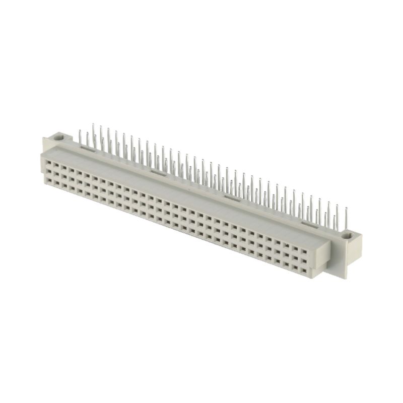 2.54mm DIN 41612 সংযোগকারী 64 পিন ডান কোণ মহিলা পিন গর্ত মাধ্যমে 3 সারি সংযোগকারী