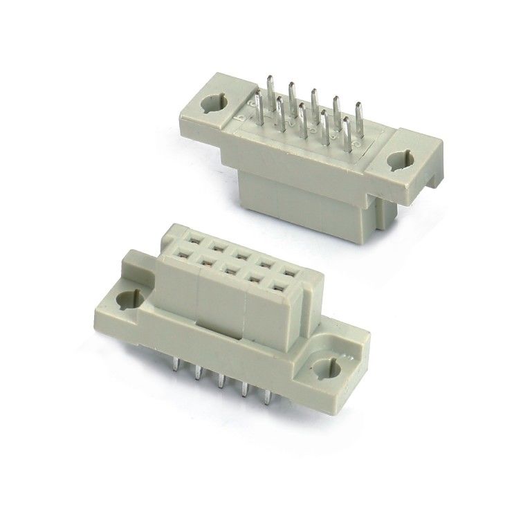 DIN 41612 সংযোগকারী 2 সারি 10 পিন মহিলা পিন সোজা গর্ত 2x5 মাধ্যমে পিচ 2.54mm DIP