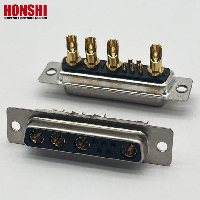 D-SUB 9W4 মহিলা সোনার পিন সোল্ডার ওয়্যার টাইপ সংযোগকারী 10A 20A 30A 40A