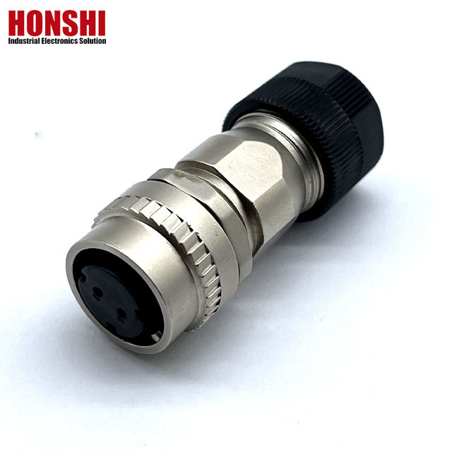 ডিডিকে সিএম 10 সিরিজ জলরোধী পুরুষ মহিলা সংযোগকারী জিংক খাদ শেল সহ 2 পিন / 10 পিন তামার টার্মিনাল এবং টেকসই নকশা