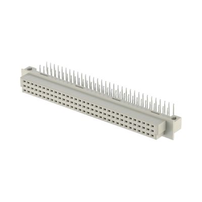 2.54mm DIN 41612 সংযোগকারী 64 পিন ডান কোণ মহিলা পিন গর্ত মাধ্যমে 3 সারি সংযোগকারী